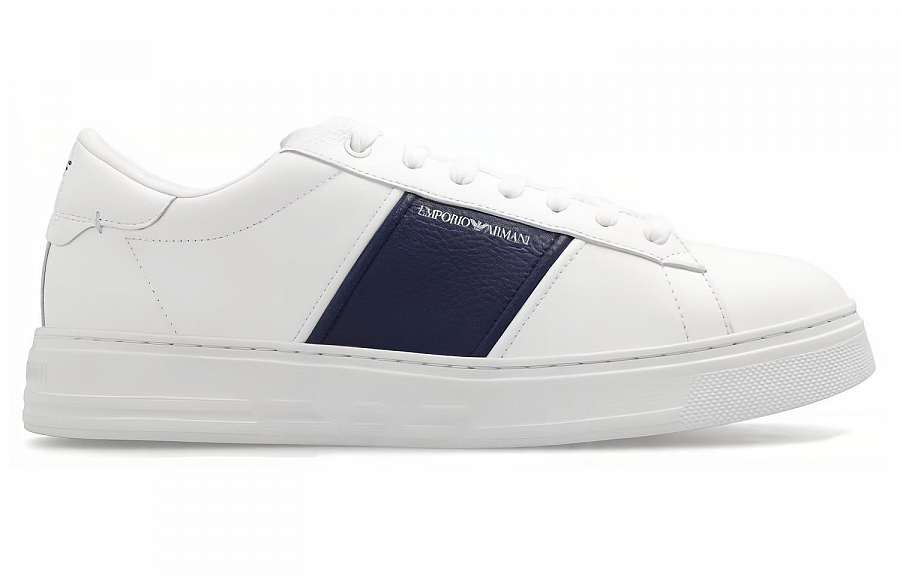 EMPORIO ARMANI Logo-print Leather Sneakers