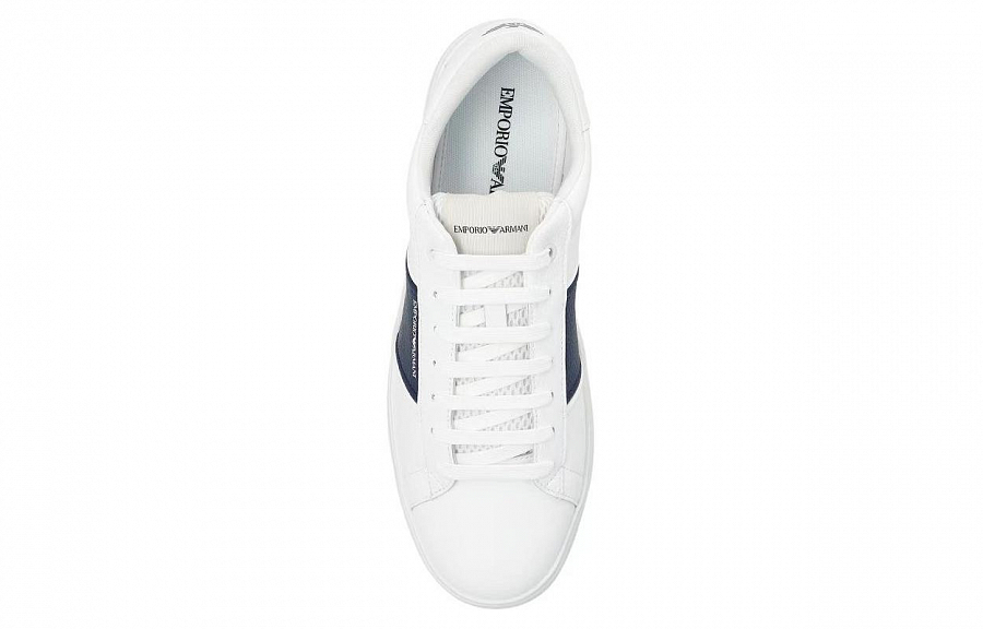 EMPORIO ARMANI Logo-print Leather Sneakers