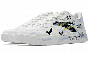 Anta Life Collection Slip-Resistant Cushioning Low-Top Skateboard Shoes Men White Blue 2 2917439