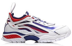 LiNing Aurora Skywalk Cushioned Slip-Resistant Mid-Top Chunky Sneakers Men's White Blue Red 1 2917473