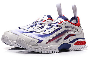 LiNing Aurora Skywalk Cushioned Slip-Resistant Mid-Top Chunky Sneakers Men's White Blue Red 2 2917474