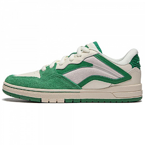 LiNing Wave PROS Cushioning, Wear Resistant Low Top Skateboard Shoes Women's White Green