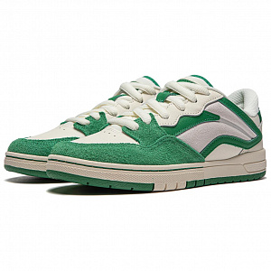 LiNing Wave PROS Cushioning, Wear Resistant Low Top Skateboard Shoes Women's White Green 2 2917479