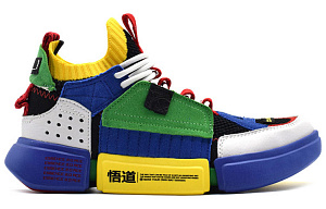 LiNing Essence 2 ACE Way Of Wade Cushioned Slip-Resistant Mid-Top Vintage Basketball Shoes Women's Blue Green Yellow 1 2917501
