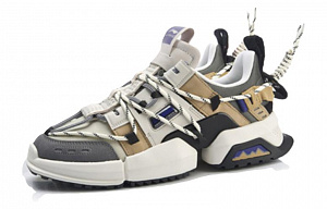 LiNing Cushioning Anti-Slip And Wear-Resistant Chunky Sneakers Men's Gray Brown 2 2917606
