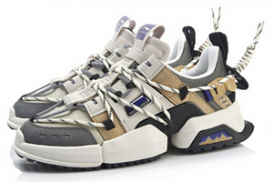 LiNing Cushioning Anti-Slip And Wear-Resistant Chunky Sneakers Men's Gray Brown 3 2917607