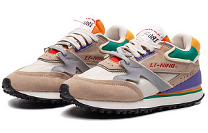 LiNing 001 Innocence Non-slip Lightweight Low-Top Sports Casual Shoes Men's Apricot White/Green 1 2917850