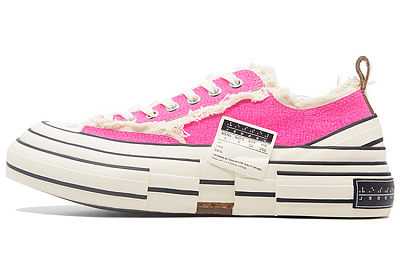 XVESSEL Skateboard Shoes Women's Low-Top Candy Pink/Neon Pink