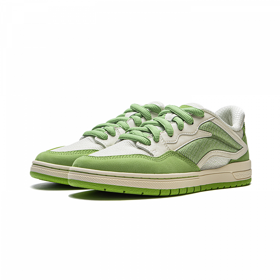 LiNing Cushioning, Wear Resistant Low top Skateboard Shoes Women's Green Beige White купить в интернет-магазине Yoocart с быстрой доставкой по России.