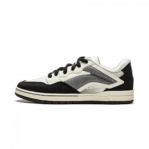 LiNing Cushioning Wear-Resistant Low-Top Skateboard Shoes Men's Black Beige White