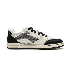 LiNing Cushioning Wear-Resistant Low-Top Skateboard Shoes Men's Black Beige White 1 2918116