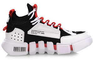 LiNing Vintage Basketball Shoes Women's Mid top Black/White/Red 1 2918212