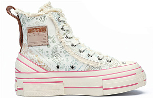 VESSEL G.O.P. Highs Paisley Fluorescence Skateboard Shoes Unisex White 1 2918241