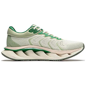 LiNing Cushioning Wear-Resistant Low-Top Casual Running Shoes Men's White Green 1 2918817