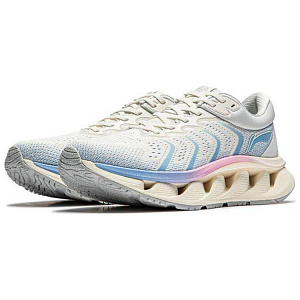 LiNing Cushioning Wear-Resistant Low-Top Casual Running Shoes Men's White Blue 1 2918840