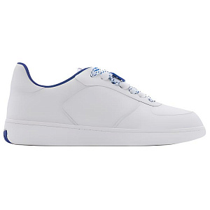 Burberry Terrace Low-Top Skateboard Shoes Women's White Blue 1 2919004