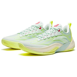 Anta Instantaneous 1 Cushioning Wear-Resistant Low-Top Basketball Shoes Men's White Yellow Green 1 2919043