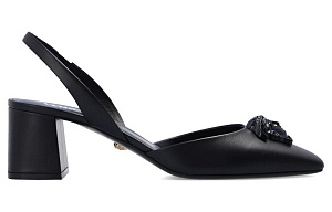 FANSIZHE La Medusa Chunky Heel High Heels Women's Black 1 2920101
