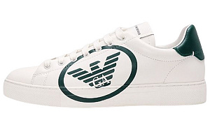 EMPORIO ARMANI Skateboard Shoes Men's White Green