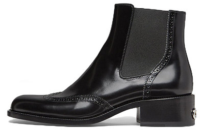 FENDI Short Chelsea Boots Men's Black