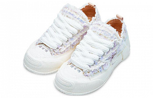 VESSEL G.O.P. 2.0 MARSHMALLOW Lavender Tweed Lows Low-Top Canvas Shoes Unisex Tweed Cotton Candy Purple 1 2920811