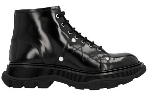 Alexander McQueen Tread Lace Up Boot 'Black' Women's 1 2920944