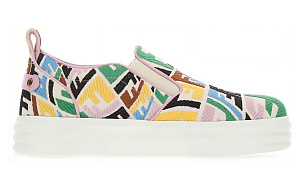 FENDI Monogram Stylish Skateboarding Shoes Women's Multicolor 1 2920964