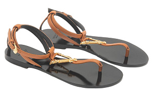VERSACE Stylish Sandal Women's Brown Black 1 2921180