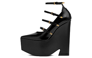 VERSACE Tempest Calf-leather Platform Pumps