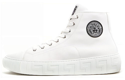 VERSACE Canvas Shoes Women's High Top White
