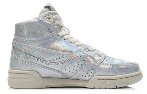 LiNing 937 Deluxe Hi High-Top Vintage Basketball Shoes Women's Silver 1 2921448