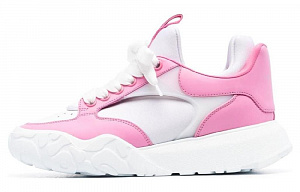 Alexander McQueen Court Low-Top Casual Shoes Women's White Pink