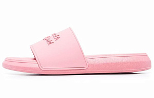 Alexander McQueen Logo Slides Pink Pastel Women's