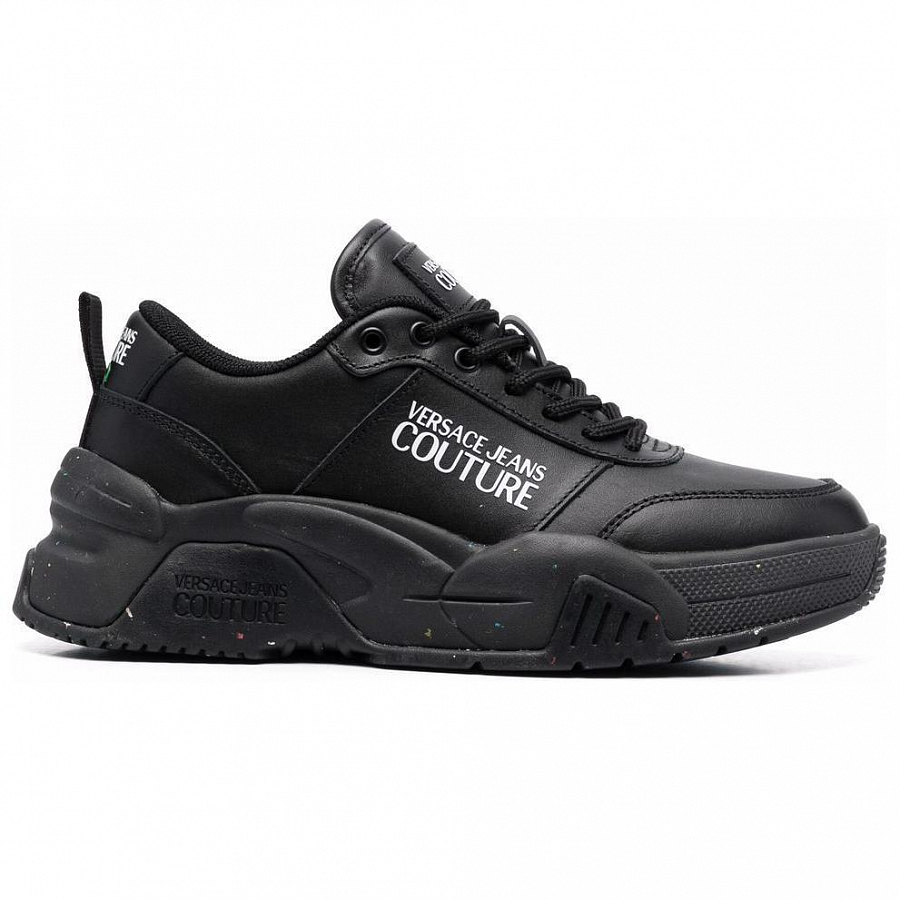 VERSACE Jeans Couture Low Top Casual Shoes Women's Black