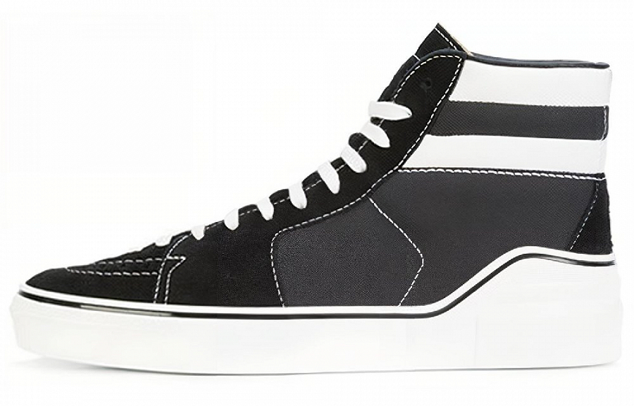 GIVENCHY High Top Stylish Skateboarding Shoes Men's Black White