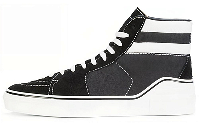 GIVENCHY High Top Stylish Skateboarding Shoes Men's Black White