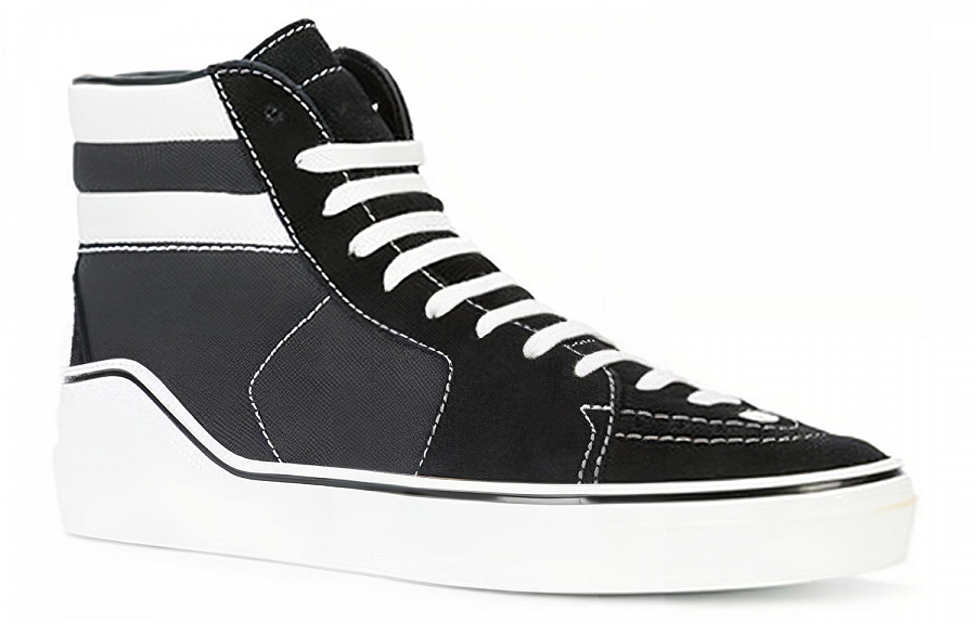 GIVENCHY High Top Stylish Skateboarding Shoes Men's Black White