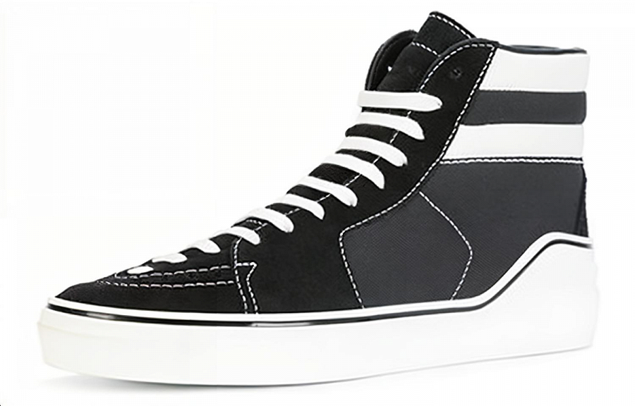 GIVENCHY High Top Stylish Skateboarding Shoes Men's Black White