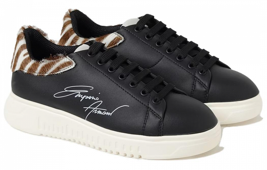 EMPORIO ARMANI Low Top Skateboard Shoes Women's Black купить в интернет-магазине Yoocart с быстрой доставкой по России.