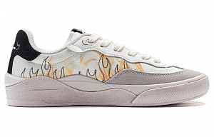 LiNing Skategeneral Slip-Resistant Cushioning Low-Top Skateboard Shoes Men's Champagne White 1 2923132