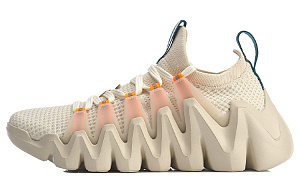 LiNing Crazy Run Fle Cushioning Anti-Slip And Wear-Resistant Coverage Support Low-Top Running Shoes Men's Swan White