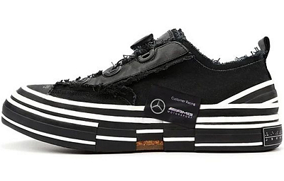 AMG x VESSEL Piece Black Series Anti-Slip Wear-Resistant Low-Top Skateboard Shoes Unisex Black
