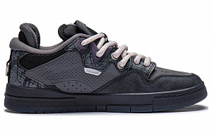 PLEASURES x LiNing Wear-resistant And Lightweight Low-Top Skateboard Shoes Women's Black 1 2923326