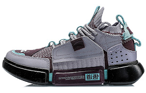 LiNing Essence 2 ACE Vintage Basketball Shoes Women's Mid top Muddy Gray Purple