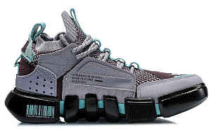 LiNing Essence 2 ACE Vintage Basketball Shoes Women's Mid top Muddy Gray Purple 1 2923380