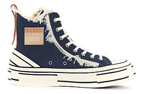 VESSEL Highs Navy Anti-Slip Wear-Resistant High-Top Skateboard Shoes Unisex Blue White 1 2923845