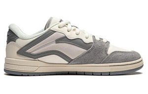 LiNing Anti-Slip Wear-Resistant Low-Top Skateboard Shoes Women's White Gray 1 2923859