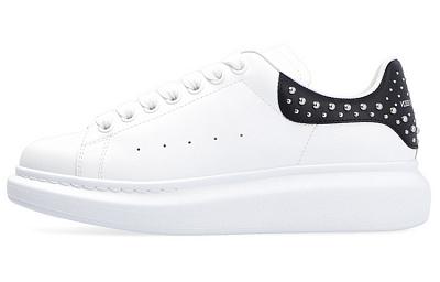 Alexander McQueen Studded Oversized Sneakers 'White Black' Women's