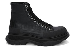 Alexander McQueen Tread Slick Boot Graffiti Black Black Women's 1 2924338