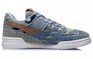 LiNing 937 Deluxe Low Cushioning Anti-Slip And Wear-Resistant Low-Top Vintage Basketball Shoes Women's Gray Blue 1 2924467